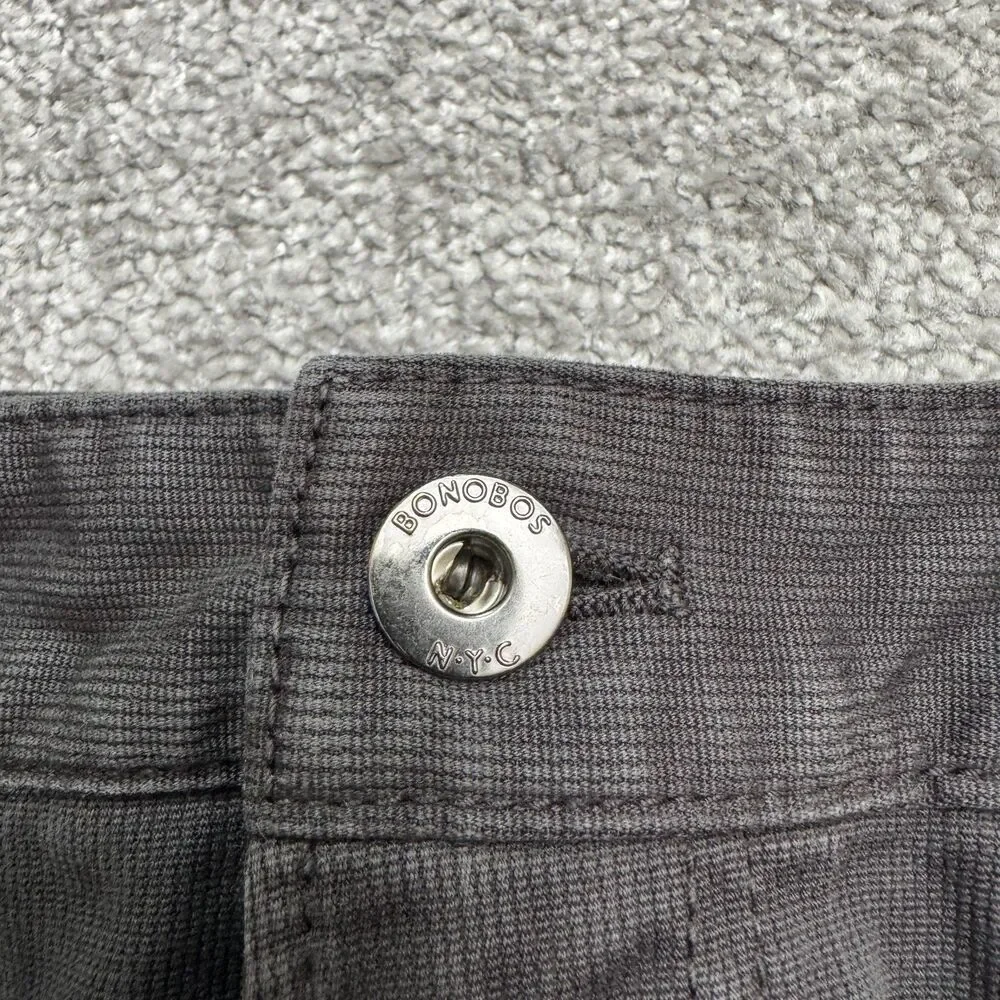 Bonobos Tailored Fit Chino Pants Mens 35x30 Dark Gray Straight Corduroy 5-Pocket